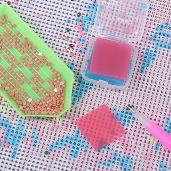 48 stk. Diamantmaling Lim Ler Boringsmud PINK PINK Pink