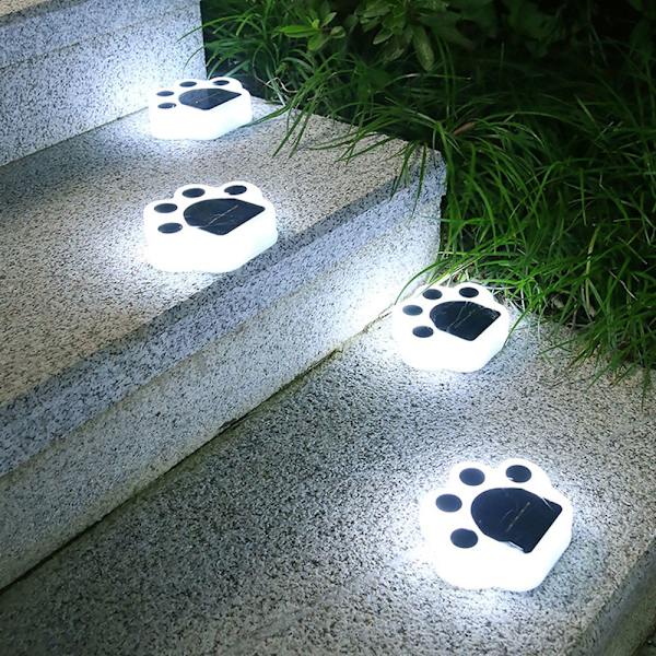 Solar Light Cat Paw Print FÄRGRIGT LJUS