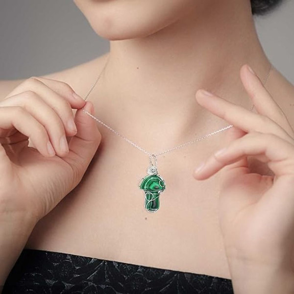 Sjampinjongkjede Krystallsoppanheng MALAKIT MALAKIT Malachite