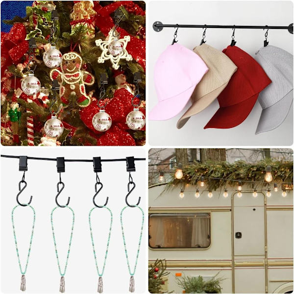 50 stk Gardinclips String Light Clips Hængekroge Gardin