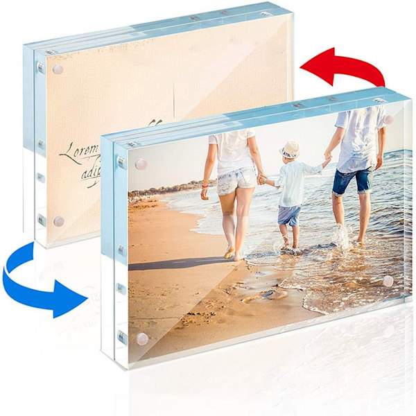 Magnetiska fotoramar i akryl 4 tum (75x105 mm) 4inch(75x105mm)