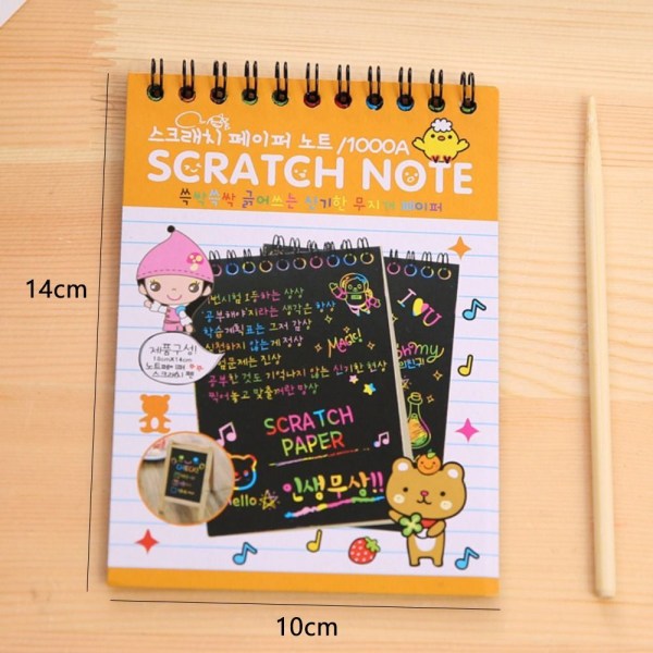 Scratch Paper Art Rainbow Scratch Notatbok ROSA 1 BOK 1 BOK Pink 1 book-1 book