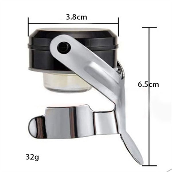 2stk Flaskepropper Vinpropper METALSORT metalblack