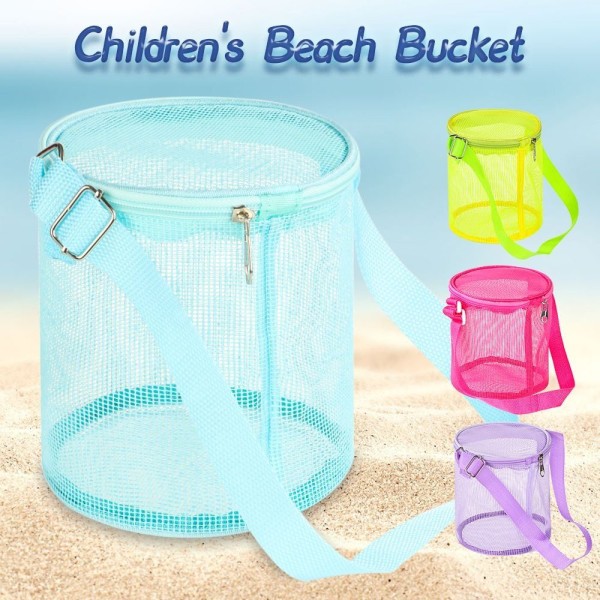 Mesh Beach Bag Toy Organizer Net SININEN blue
