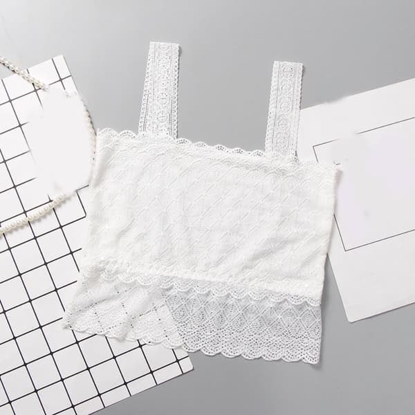 Lace Wrap Bryst Dame BH HVIT white