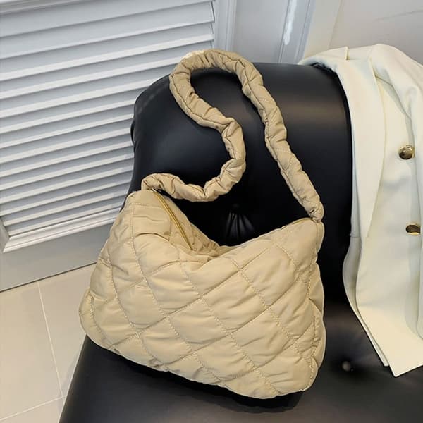 Skuldertasker Quiltet mulepose BRUN brown