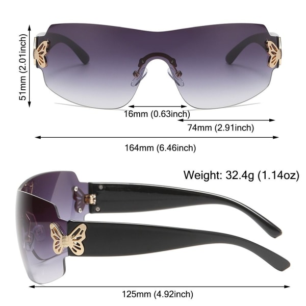 Butterfly Decor Polarisoidut aurinkolasit Urheilu aurinkolasit HOPEAA Silver