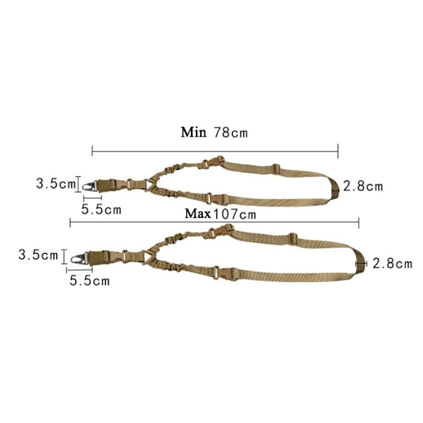 Tactical Sling Strap Gun Sling SORT Black
