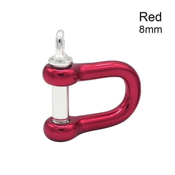 Solid karabinkrok D Buestifter RØD 8MM Red 8mm