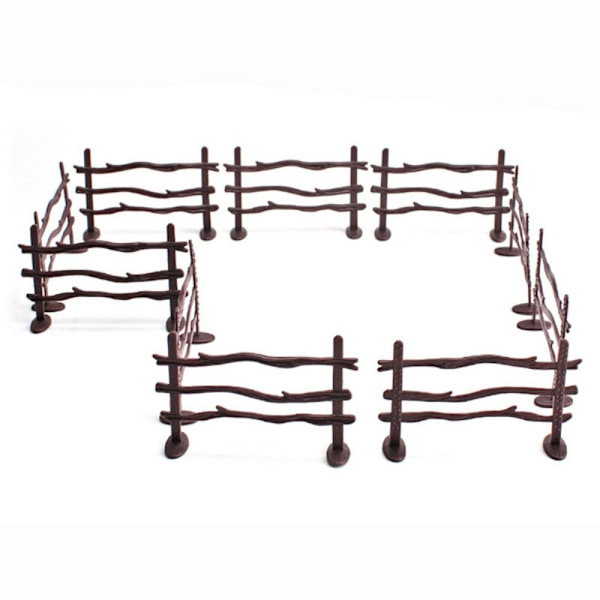 10/20 STK Simuleret Farm Hegn Sæt Faux Træ Hegn 4-20 STK 4-20pcs