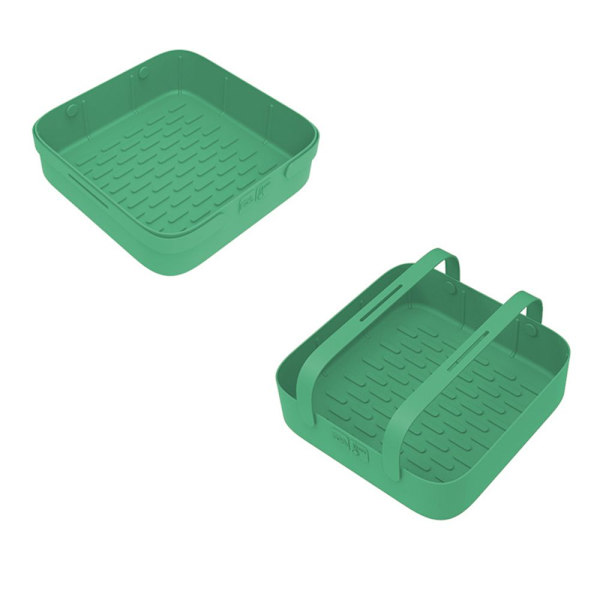 Firkantet Air Fryer Silikone Pot 8 Tommer Silikone ARMY GREEN army green