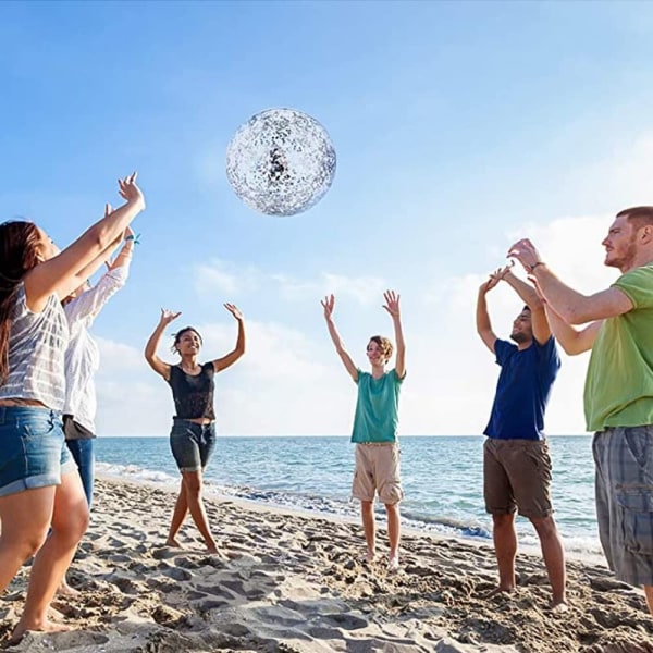 40cm Uppblåsbar Strandboll Vattenbollar SILVER silver