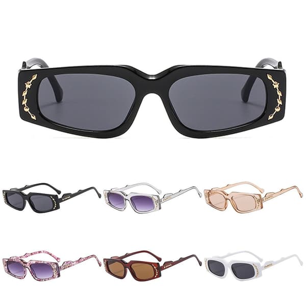Cat Eye Solbriller Firkantede Solbriller SORT SORT Black