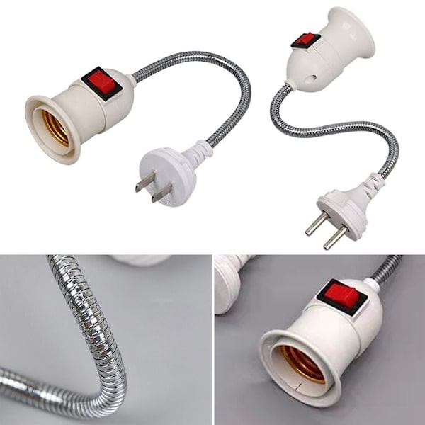 E27 Lampe Sokkel med Switch Lampe Pære Holder EU STIK EU STIK EU PLUG