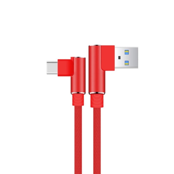 2 stk Datakabel Ladekabel RØD TYPE C TYPE C Red Type C-Type C