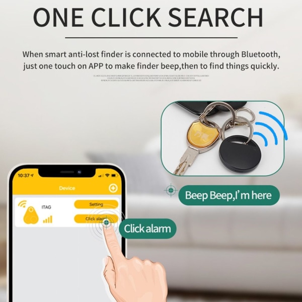 Mini Sporingsenhed Anti-tab Alarm Tag SORT