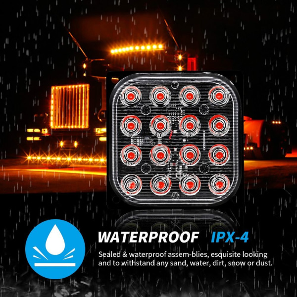 Varningsljus för lastbil LED Trailer Marker RÖD red