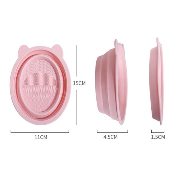 2 Stk Makeup Brush Cleaner Wash Bowl GRÅ GRÅ grey