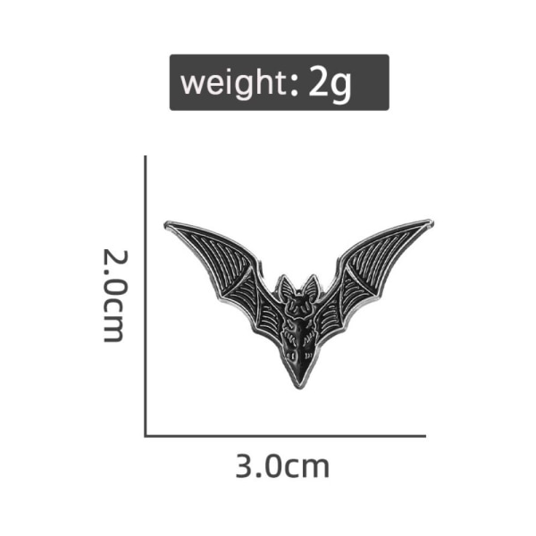 5kpl Bat rintaneula metallinen rintanappi