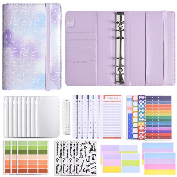 Budgetpärm Money Organizer för kontanter LILA DELUXE SET DELUXE purple Deluxe set-Deluxe set