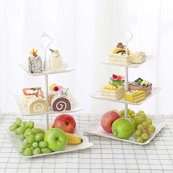 2 sæt Cupcake Tower Stand Dessert Stand Holder Serveringsdisplay