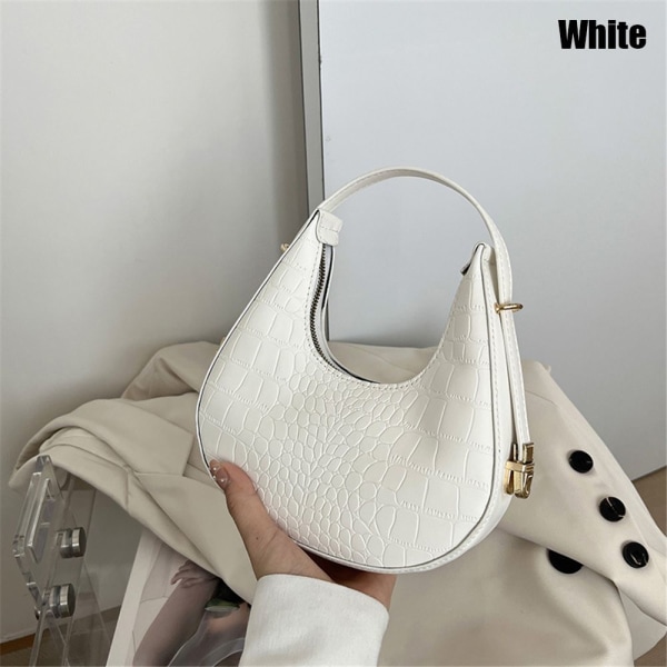 Mode underarmstasker PU skuldertaske HVID white