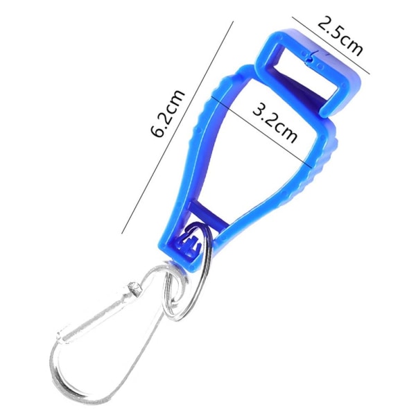 2stk Handskeclips Grabber Holder Bøjle BLÅ 2STK Blue 2pcs