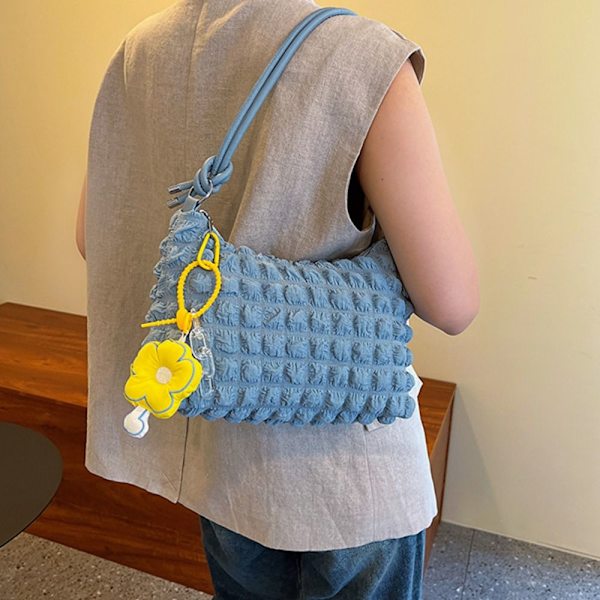 Ruudullinen Kangaskassi Cloud Armpit Bag KELTAINEN yellow