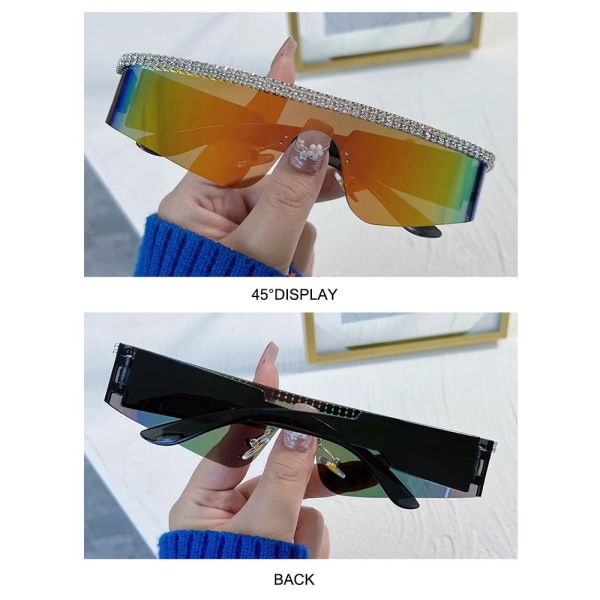 Y2K Solbriller Wrap Around Solbriller SORT Black