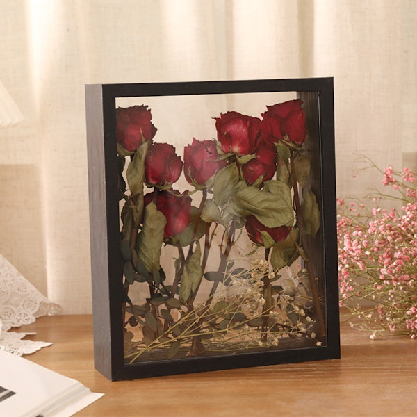 Blomsterdisplayramme Vægmontering SORT 8 TOMMERS - 15,2X20,3CM Black 8 inch - 15.2x20.3cm