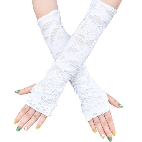 Lange Handsker Rock Handsker HVIDE white