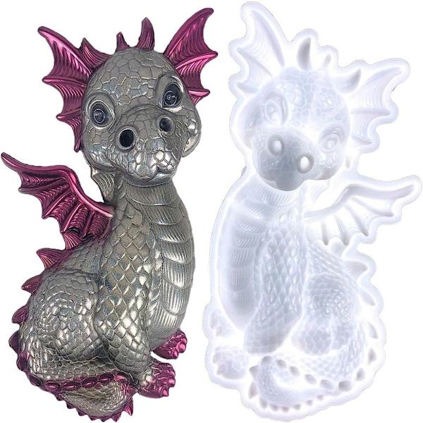Dragon seinään ripustettava mold Dragon patsas mold SININEN Blue