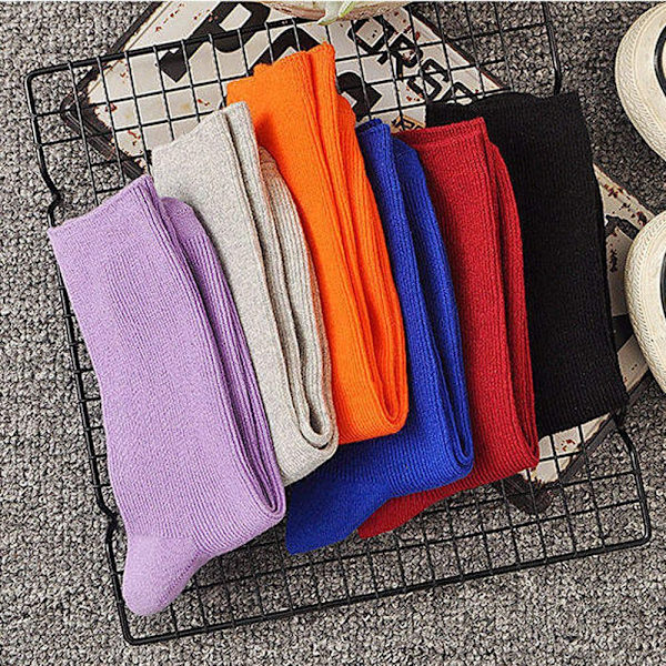 Medium Tube Socks Harajuku Pile Socks VIT white