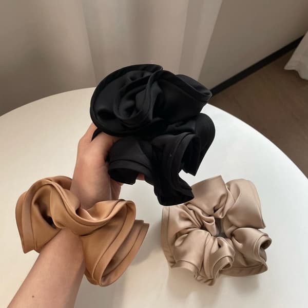 2 stk Elastiske hårbånd Oversized Scrunchies 8 8 8