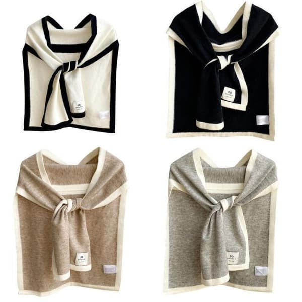 Sjal Shoulder Wrap Tørklæde SORT Black