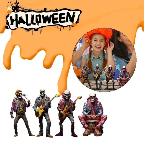 Roll Skeleton Band Figurines Skull Crafts B B B