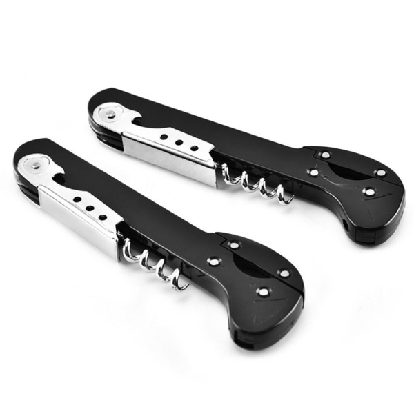 2 st Multifunktionell rödvinsflasköppnare i rostfritt stål 2 pcs