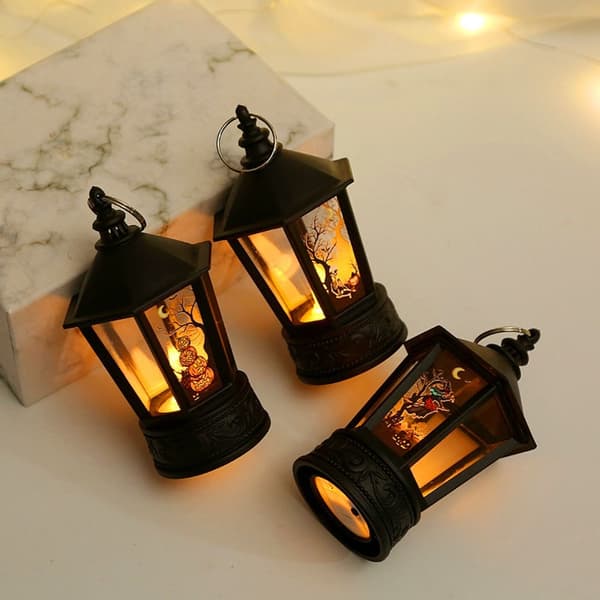 Halloween Pumpkin Castle Lamp LED Candle Light GRESKIN STIL Pumpkin Style