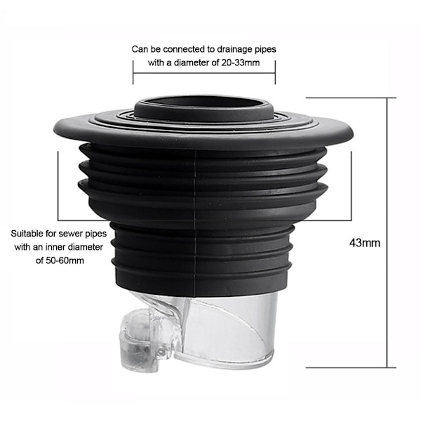 Gulvsluk Sluklokk SORT black