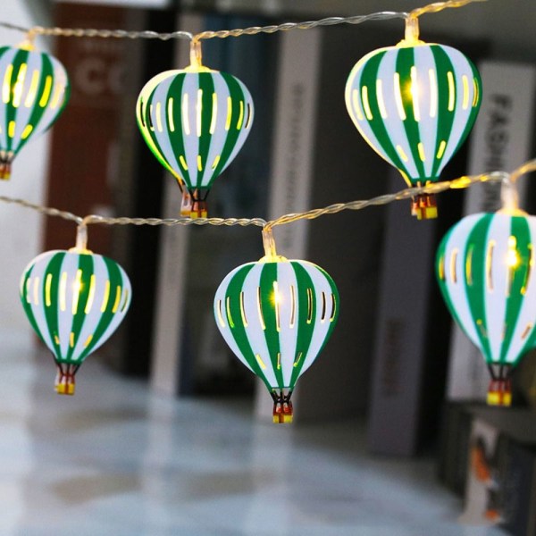 Hot Air Balloon String Lights Hot Air Balloon String Banners green