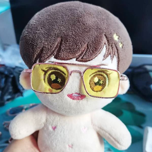 Søt Blossom Frame Plush Doll Eyeglasses 2 2 2