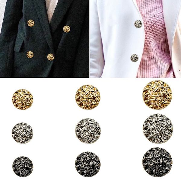 10st metallknappar skjortaknappar GULD 25MM20ST 20ST gold 25MM20pcs-20pcs