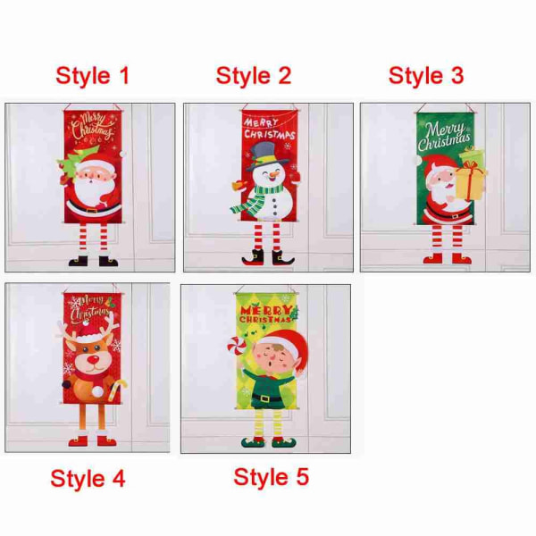 Juledørbanner Vinduesskilt Bannere STYLE 2 STYLE 2 Style 2