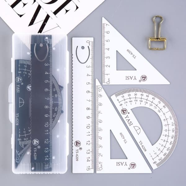 4st/ Set Ritverktyg Math Geometri Tool SVART black