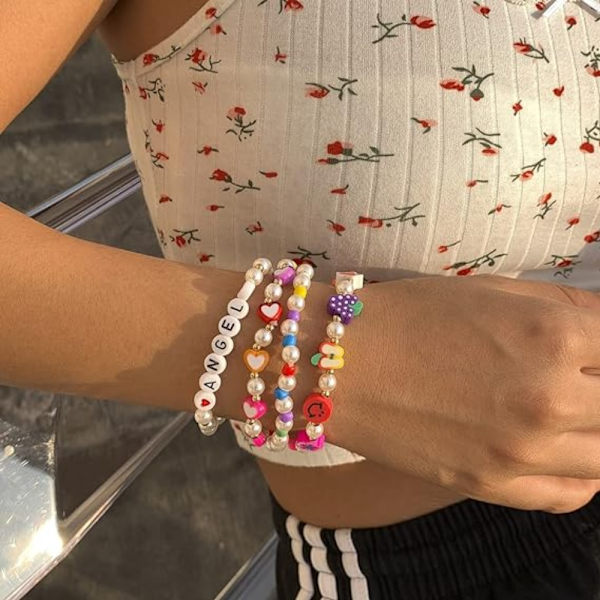 1000 stk guld brevperler Charm gennemsigtige runde brevperler