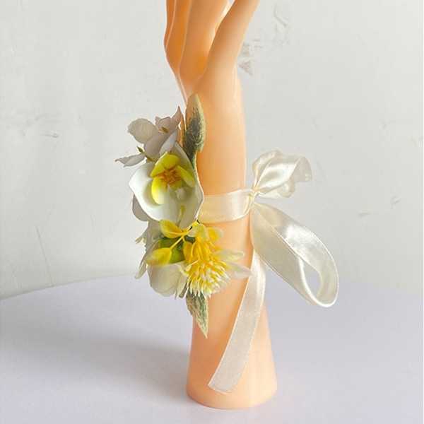 Rose Håndledd Bracet Bride Håndledd Blomster BLÅ Blue