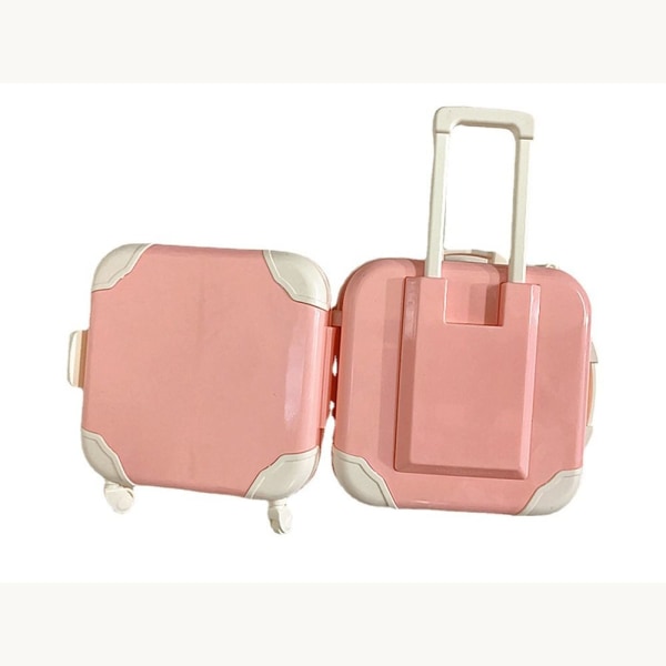 Dockvagn Trunk Miniatyr Bagage ROSA SOLID FÄRG SOLID pink solid color-solid color