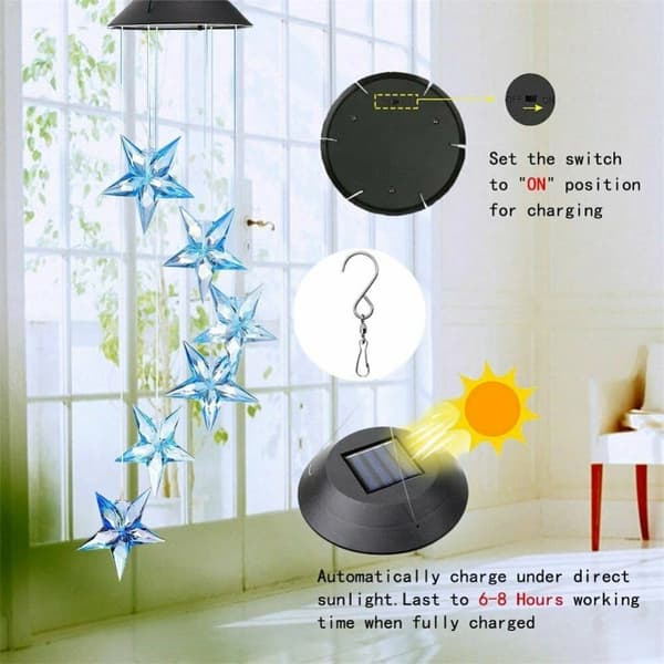 Star Wind Chime Tuulikello Light Solar Light