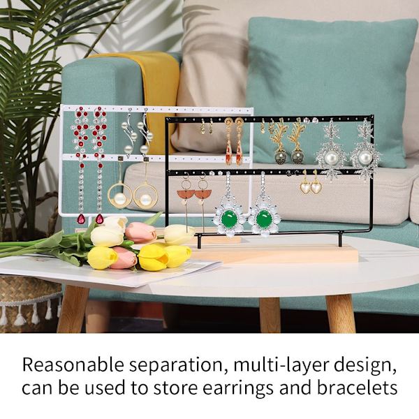 Örhänge Hängande Display Rack Smycken Organizer VIT white