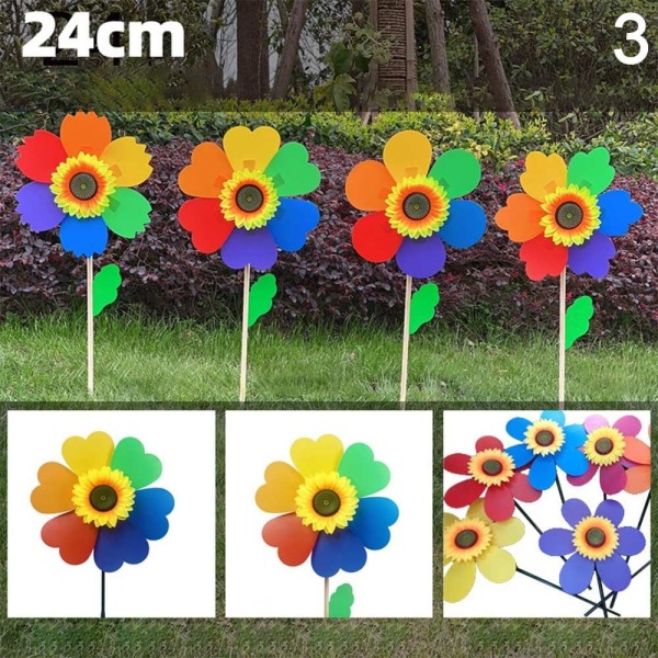 Värikäs Sunflower Windmills Layout Pinwheels Lelut 3 3 3